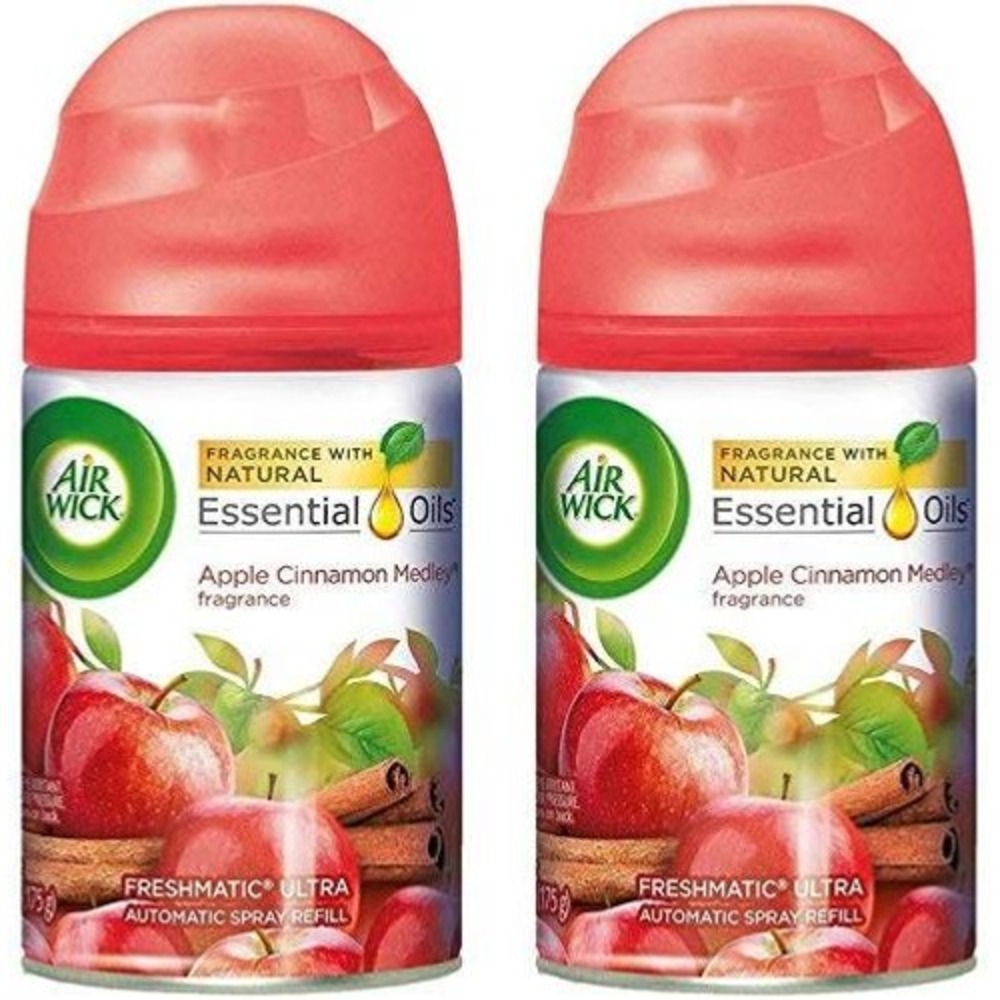 Air Wick Air Freshener Refill 2 Pack 6.17oz Apple Cinnamon Medley Freshmatic